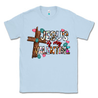 Dusty Blue jesus is my valentine Classic Tee - CowhideDigitalArt