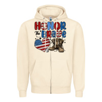 Sandshell honor the brave Zipper Hoodie - MaliasSmallBusiness