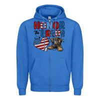 True Royal honor the brave Zipper Hoodie - MaliasSmallBusiness