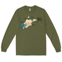 Army Green western turquoise gun hand Long Sleeve Tee - MaliasSmallBusiness