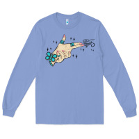 Colony Blue western turquoise gun hand Long Sleeve Tee - MaliasSmallBusiness