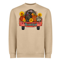 Mushroom thankful turkey truck Heavyweight Sweatshirt - AdoDesignShop