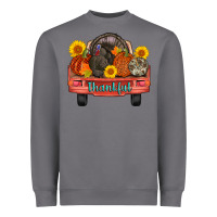 Thankful Turkey Truck Heavyweight Sweatshirt | Teevron