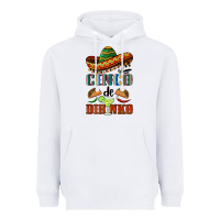 White cinco de dirinko sombrero Heavyweight Hoodie - BarkalooDesign