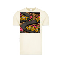 Vintage Arctic flower leopard school bus seamless pattern Vintage Tee - BundleAndBundleShop