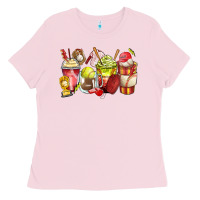 Bubblegum Pink baseball and softball coffee cups Ladies Tee - Zillion Design Studio