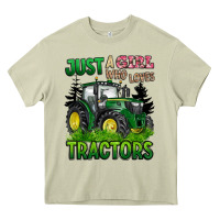 Mossy just a girl who loves tractors Heavy Core Tee - BarkalooDesign