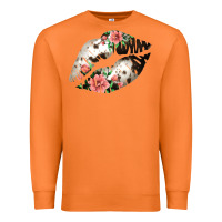 Carrot Cowhide And Flowers Lips Premium Sweatshirt - Bettercallsaul