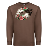 Chestnut Cowhide And Flowers Lips Premium Sweatshirt - Bettercallsaul