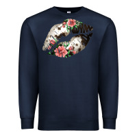 Navy Cowhide And Flowers Lips Premium Sweatshirt - Bettercallsaul