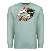 Seafoam Cowhide And Flowers Lips Premium Sweatshirt - Bettercallsaul
