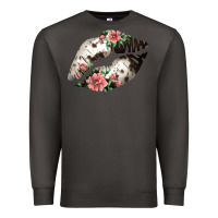 Smoke Cowhide And Flowers Lips Premium Sweatshirt - Bettercallsaul