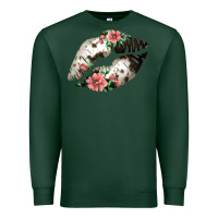 Sports Green Cowhide And Flowers Lips Premium Sweatshirt - Bettercallsaul