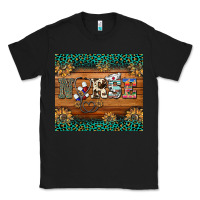 Black western nurse glitter leopard sunflowers Classic Tee - BarkalooDesign