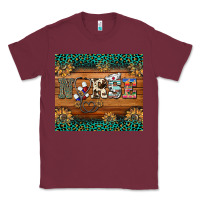 Burgundy western nurse glitter leopard sunflowers Classic Tee - BarkalooDesign