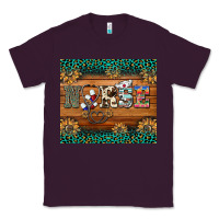 Plum western nurse glitter leopard sunflowers Classic Tee - BarkalooDesign