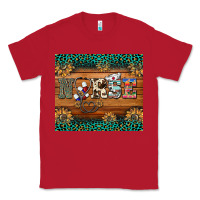 Red western nurse glitter leopard sunflowers Classic Tee - BarkalooDesign