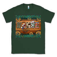 Sports Green western nurse glitter leopard sunflowers Classic Tee - BarkalooDesign