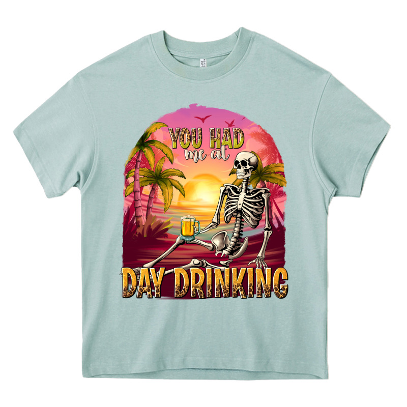 You Had Me At Day Drinking Heavy Core Tee by texasbilliewilder | Teevron