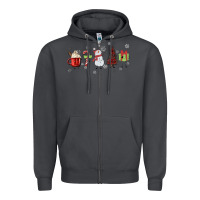 Smoke Cartoon Christmas Characters Zipper Hoodie - MaliasSmallBusiness