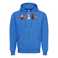 True Royal Cartoon Christmas Characters Zipper Hoodie - MaliasSmallBusiness