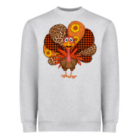 Heather Grey thanksgiving turkey Heavyweight Sweatshirt - AdoDesignShop