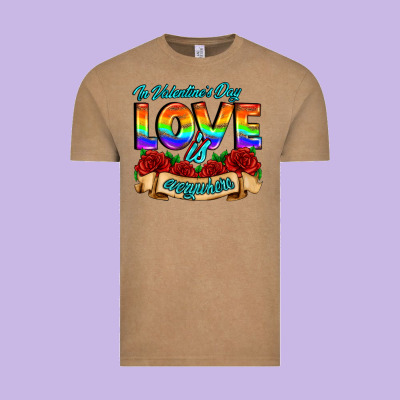 In Valentines Day Love Is Everywhere Vintage Tee Designed By Adodesignshop