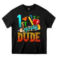 Black 1st grade dude Heavy Core Tee - texasbilliewilder