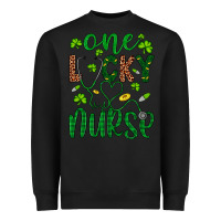 Black Leopard Glitter One Lucky Nurse Heavyweight Sweatshirt - Artiststas