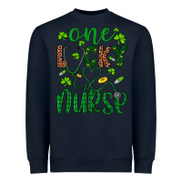 Navy Leopard Glitter One Lucky Nurse Heavyweight Sweatshirt - Artiststas
