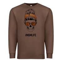Chestnut Brown Glitter, Western Vintage Patterned Mom Skull Premium Sweatshirt - Bettercallsaul