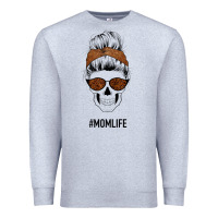 Heather Grey Brown Glitter, Western Vintage Patterned Mom Skull Premium Sweatshirt - Bettercallsaul