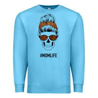 Ocean Blue Brown Glitter, Western Vintage Patterned Mom Skull Premium Sweatshirt - Bettercallsaul