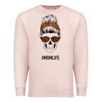 Pale Pink Brown Glitter, Western Vintage Patterned Mom Skull Premium Sweatshirt - Bettercallsaul