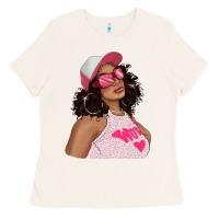 Bone pink sunglasses afro black girl Ladies Tee - texasbilliewilder