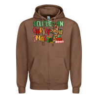 Chestnut believe in christmas Zipper Hoodie - MaliasSmallBusiness