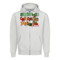 Dove Grey believe in christmas Zipper Hoodie - MaliasSmallBusiness
