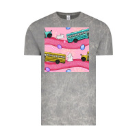 Cloud Rock easter school bus seamless pattern Vintage Tee - BundleAndBundleShop