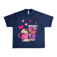 Navy valentines day heart coffe Urban Heavy Tee - AdoDesignShop