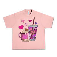 Salmon valentines day heart coffe Urban Heavy Tee - AdoDesignShop