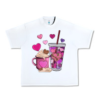 White valentines day heart coffe Urban Heavy Tee - AdoDesignShop