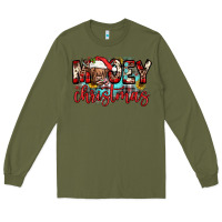 Army Green mooey christmas sunflower Long Sleeve Tee - JahusDesignShop