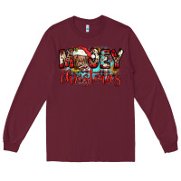 Burgundy mooey christmas sunflower Long Sleeve Tee - JahusDesignShop