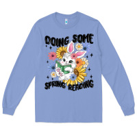 Colony Blue doing some spring reading Long Sleeve Tee - MaliasSmallBusiness