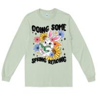 Matcha doing some spring reading Long Sleeve Tee - MaliasSmallBusiness