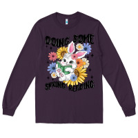 Plum doing some spring reading Long Sleeve Tee - MaliasSmallBusiness