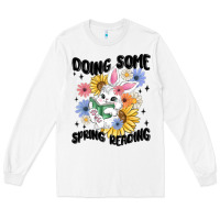 White doing some spring reading Long Sleeve Tee - MaliasSmallBusiness