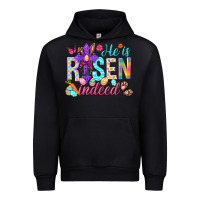 Foreset Green He is risen indeed Happy Easter Day Urban Hoodie - HowdyJamesFarm