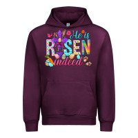 Mauve Wine He is risen indeed Happy Easter Day Urban Hoodie - HowdyJamesFarm