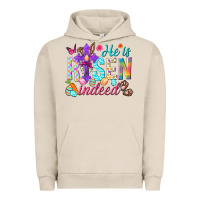 Pigment French Oak He is risen indeed Happy Easter Day Urban Hoodie - HowdyJamesFarm